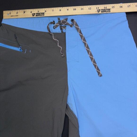 Patagonia Men's Stretch Wavefarer Swim Board Preppy Outdoor Shorts 32 Blue Gray - Picture 2 of 14